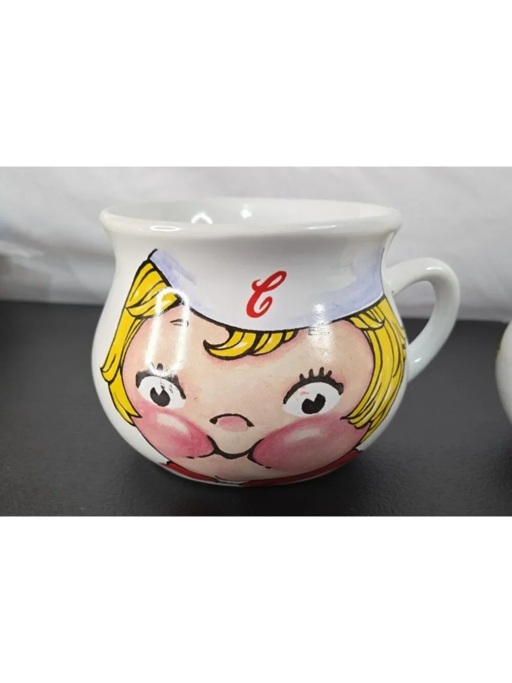 Set of 2 VTG 1998 Campbell Soup Kids Mugs Bowls Houston Harvest Collectible